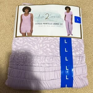 Live2Lounge Women's Lavender 4-Piece Lounge Set